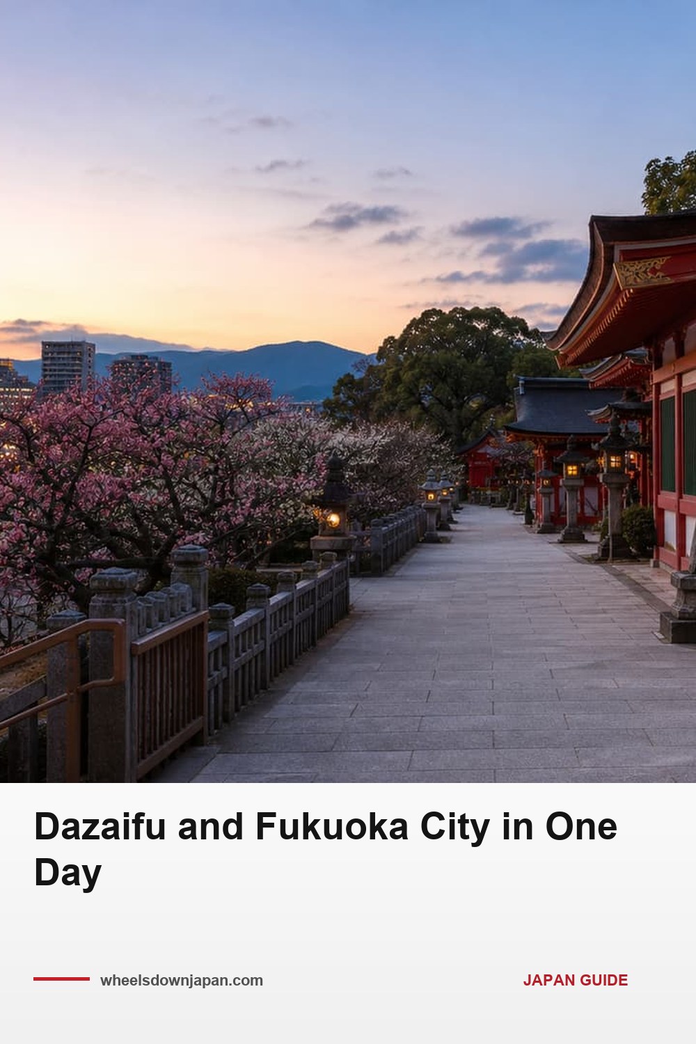 Pinterest pin: Fukuoka to Dazaifu: Trains, Fares, and a One-Day Plan